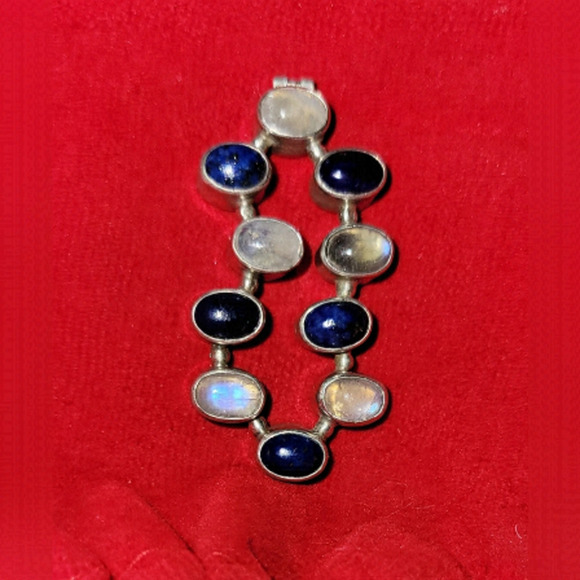 Silver  pendant with kyanite gems - Picture 1 of 5